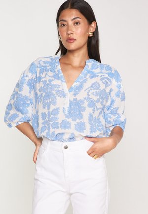 SUN IMPRIME FLEUR - Blouse - bleu
