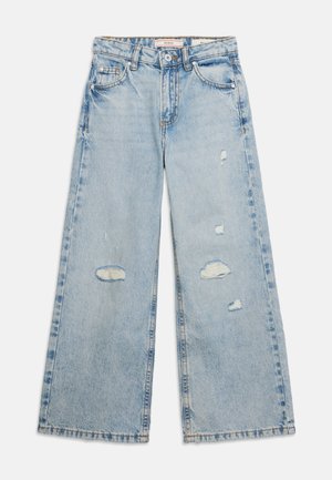 Guess, KIDS TEENS RIGID PANTDAMAGES - Τζιν χαλαρής εφαρμογής - indigo damaged wash