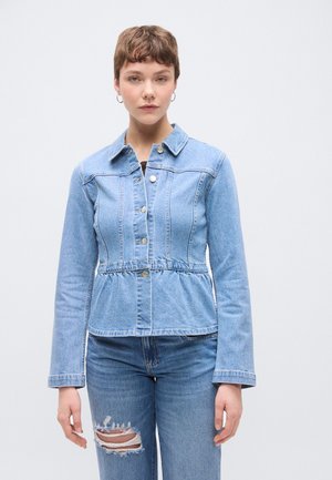 ONLREMI PEPLUM JACKET - Farmerdzseki - light blue denim