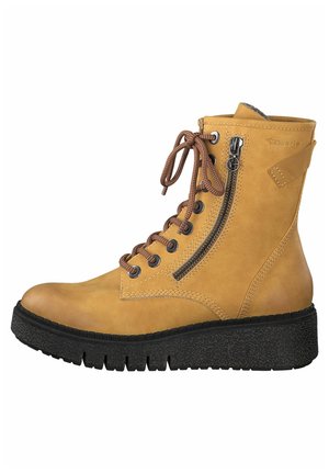 Platform ankle boots - saffron matt