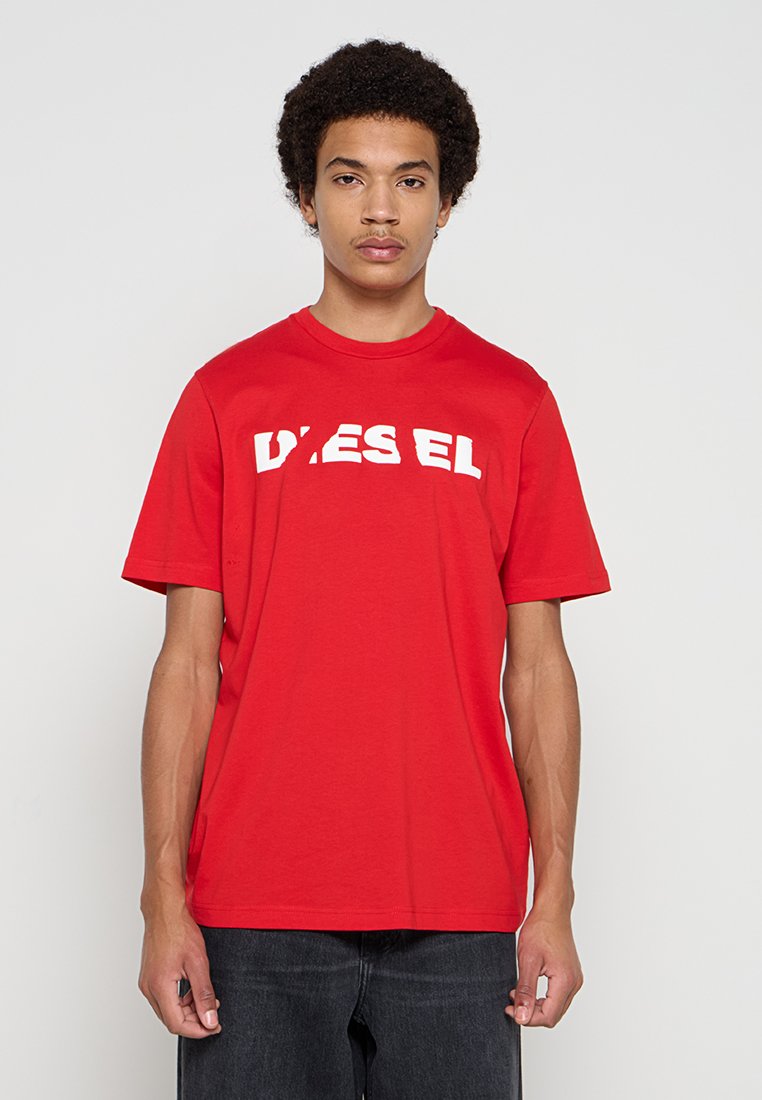 Diesel T-shirt print rood