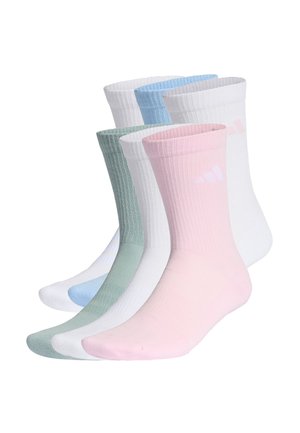 CREW SOCKS 6 PACK - Șosete - white clear pink glow blue sage