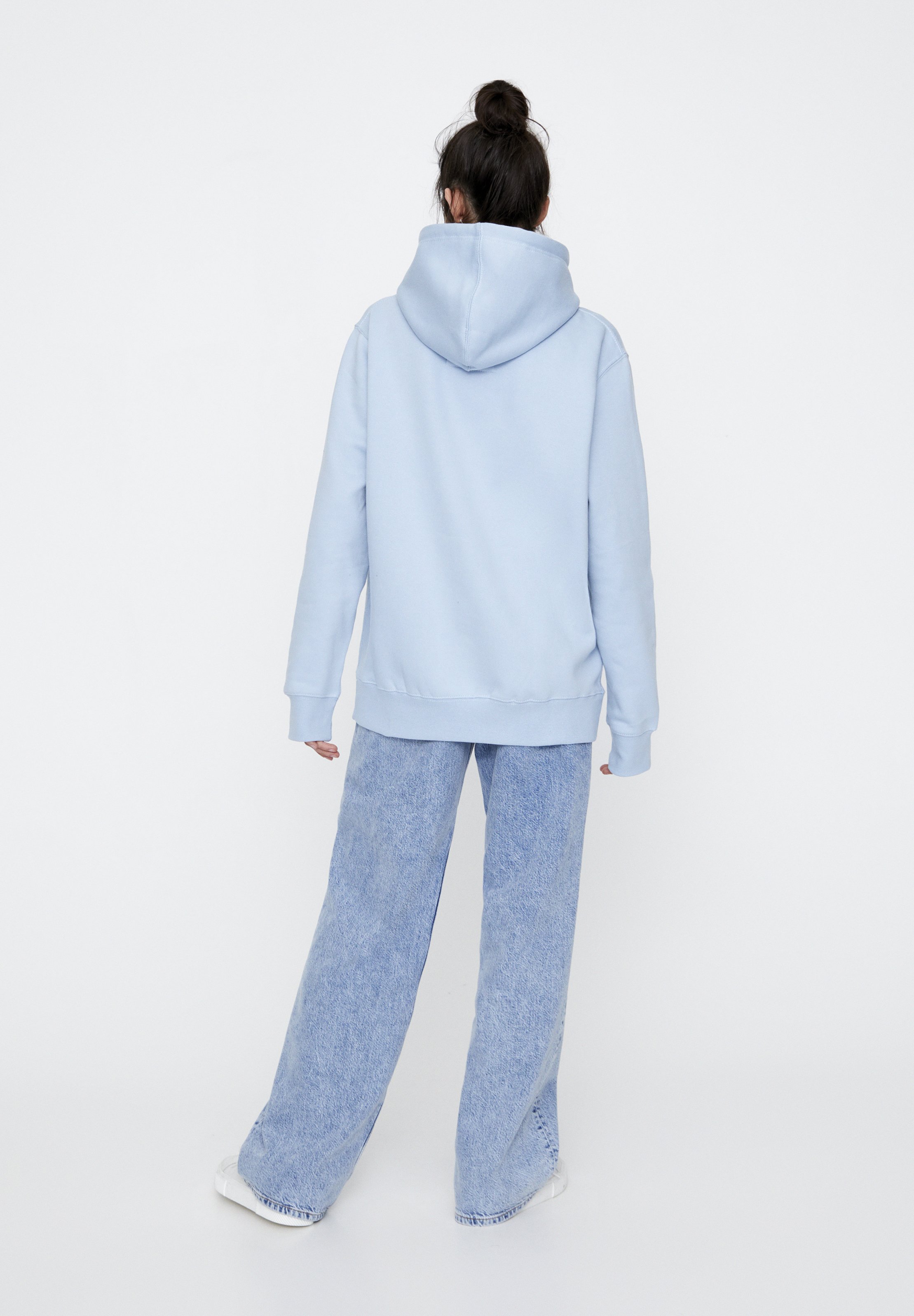 light blue pull and bear hoodie