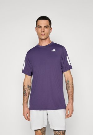 adidas Performance CLUB 3 STRIPES TEE - Sports T-shirt - aurora plum