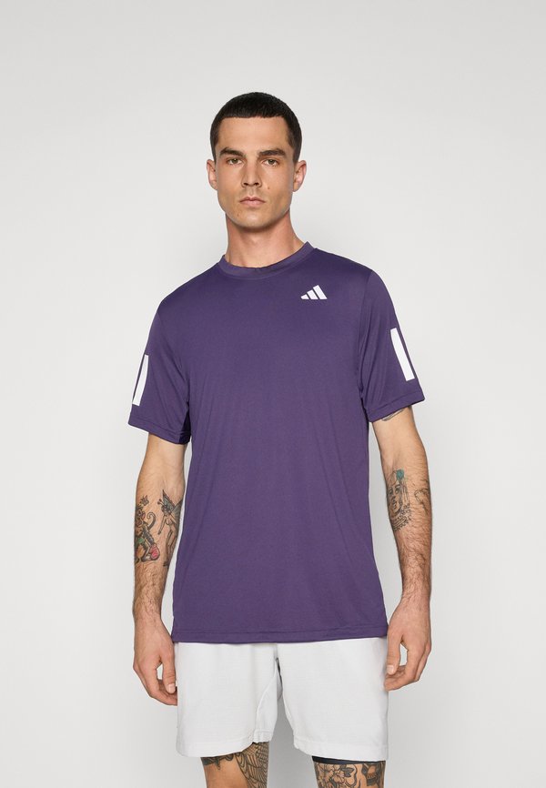CLUB 3 STRIPES  - Sports T-shirt - aurora plum