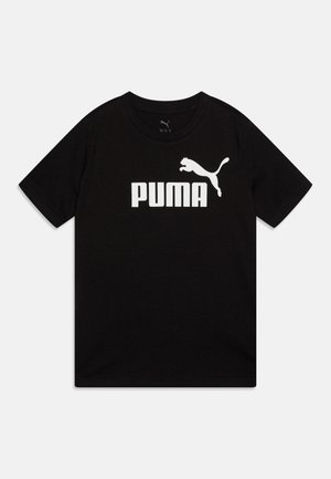 Puma LOGO TEE UNISEX - Potiskana majica - black