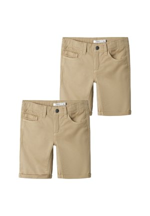 2ER PACK -SET BERMUDA  - Jeans Shorts - braun