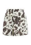 WIDE LEG COW PRINT SATIN - Shorts - multicolor off white