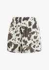 WIDE LEG COW PRINT SATIN - Šorti - multicolor off white