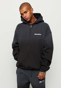 Multiply Apparel Sudadera con cremallera - black soda washed