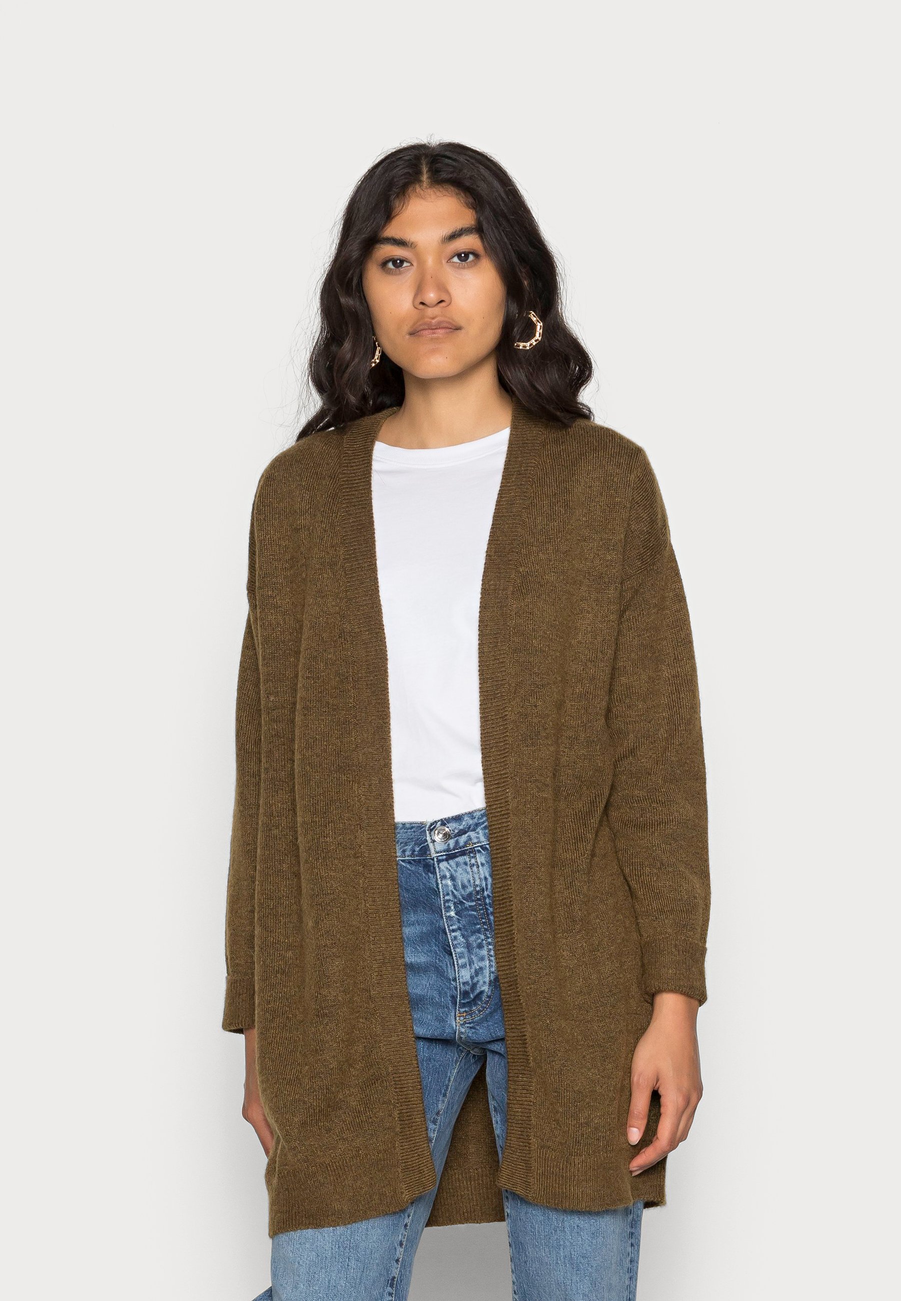 Object OBJLAUREN CARDIGAN - Chaqueta punto - sepia melange/marrón - Zalando.es