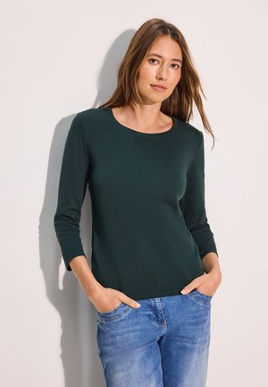 MIT RUNDHALS - T-shirt à manches longues - grün