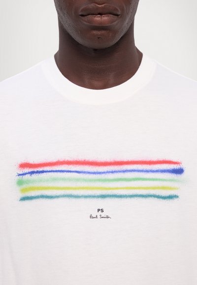 PS Paul Smith REGULAR FIT - T-shirt imprimé - white
