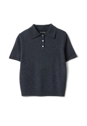 Les Copains, POLO-COLLAR JUMPER, REGULAR FIT - Polo shirt - dark grey marl