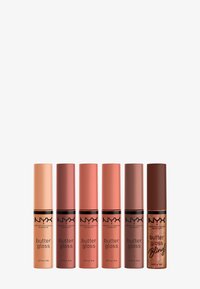 NYX Professional Makeup HOME ALONE BUTTER GLOSS NUDES - Makeup set