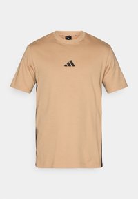Potiskana majica - warm sandstone/black