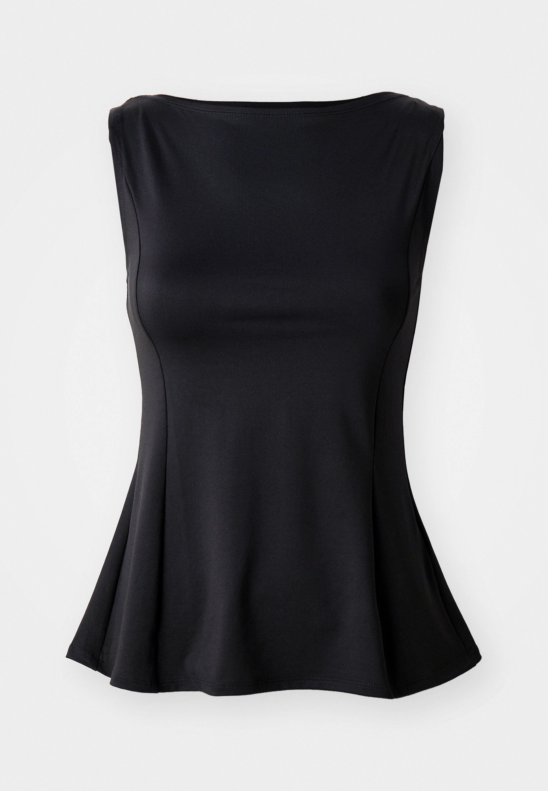Weekday PEPLUM - Top - black - Zalando.co.uk
