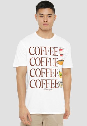 Cotton Soul, GIRLMORE GIRLS COFFEE COFFEE COFFEE COFFEE - T-Shirt print - white