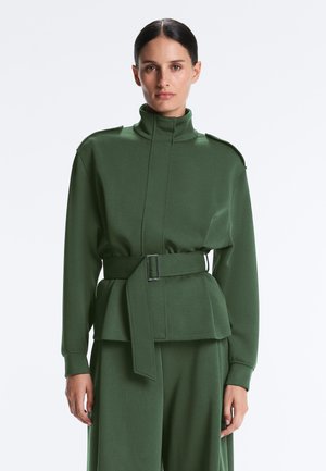 OYSHO UTILITY BELTED - Lichte jas - mottled green