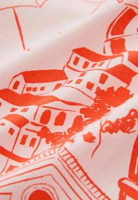 Next NOTCHNECK PUFF SLEEVE-REGULAR FIT - Päevakleit - red white scenic print