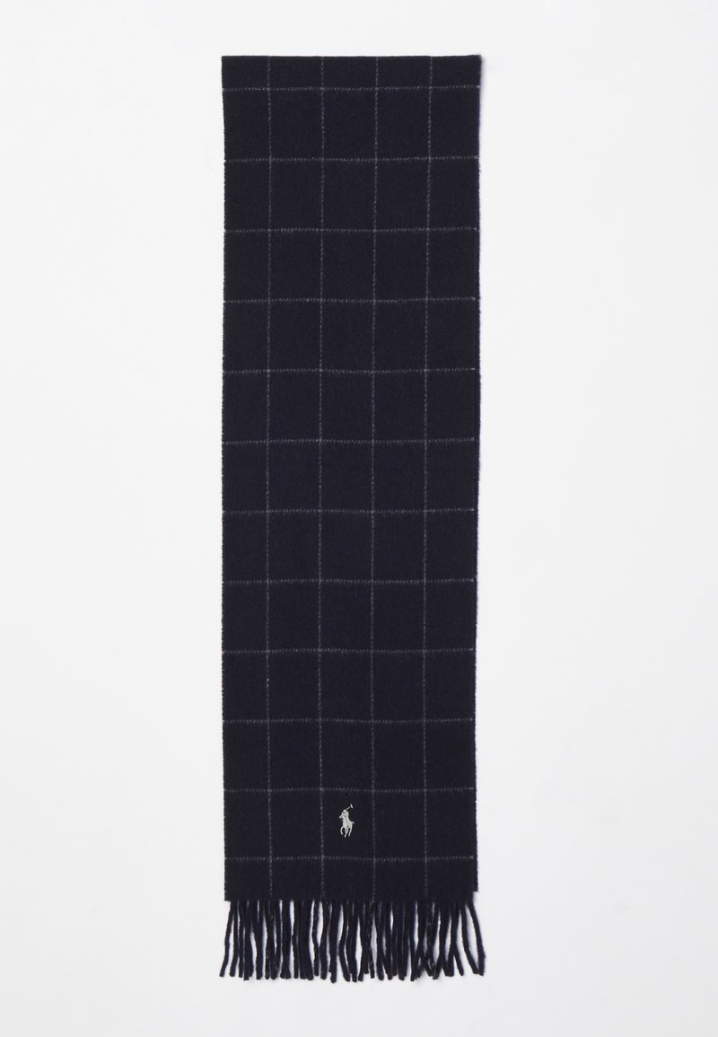 Polo Ralph Lauren WINDOWPANE PLAID WOOL BLEND SCARF UNISEX - Šalle - hunter navy