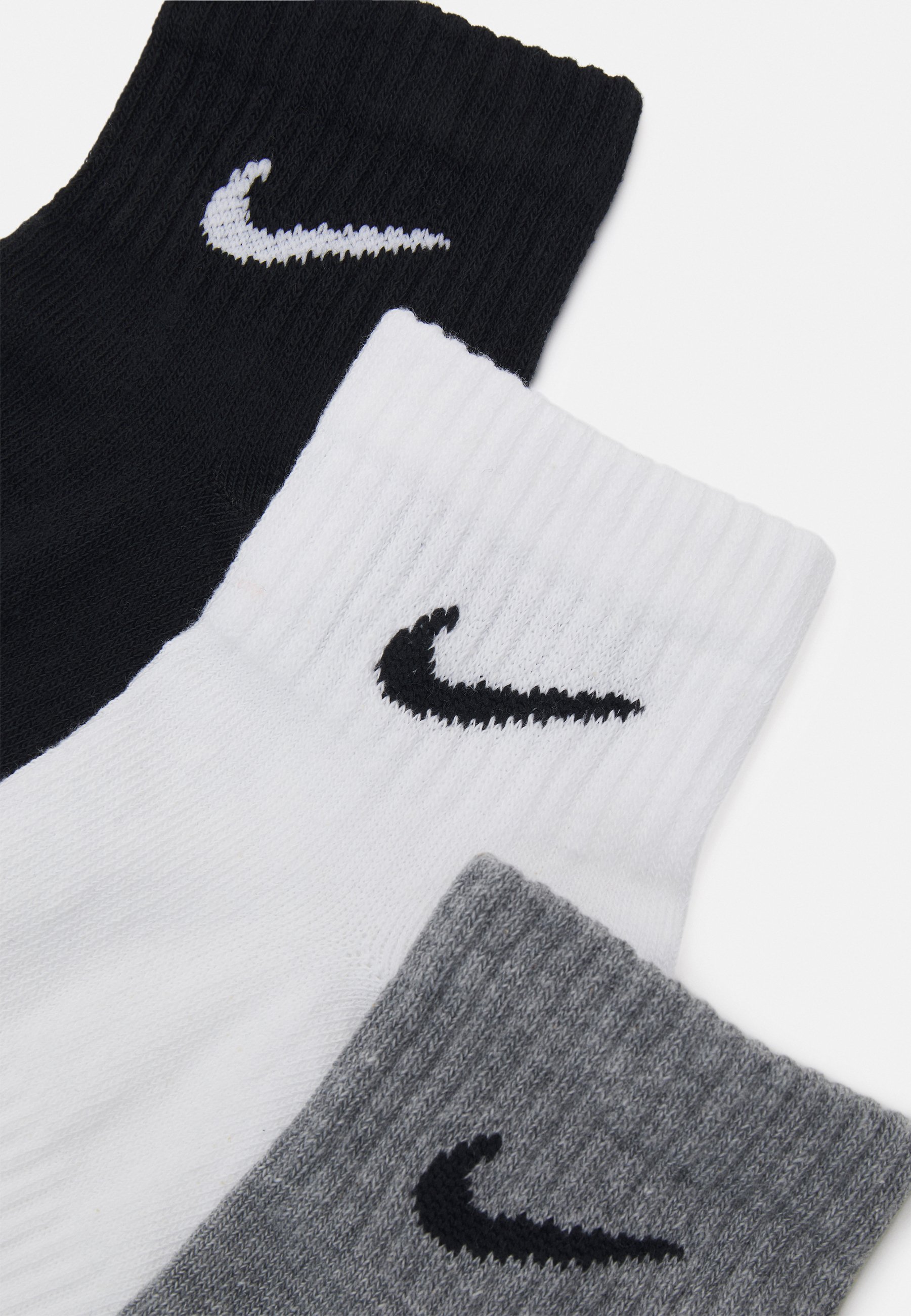 gray and black nike socks