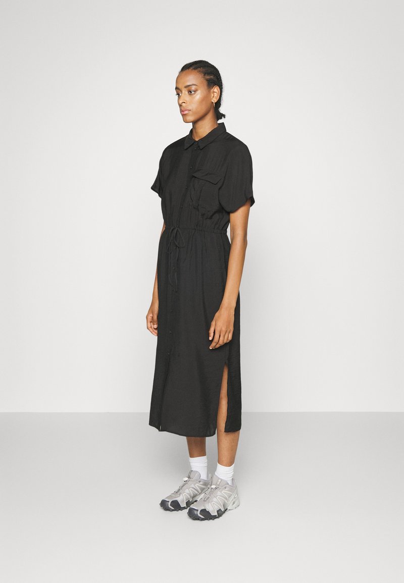 Vero Moda Tall SHIRT CALF DRESS - Φόρεμα ημέρας - black