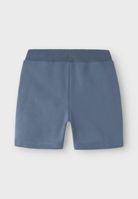 Blauwe katoenen shorts met een geribbelde tailleband, met een eenvoudig ontwerp en een gladde textuur, geschikt voor casual kleding.