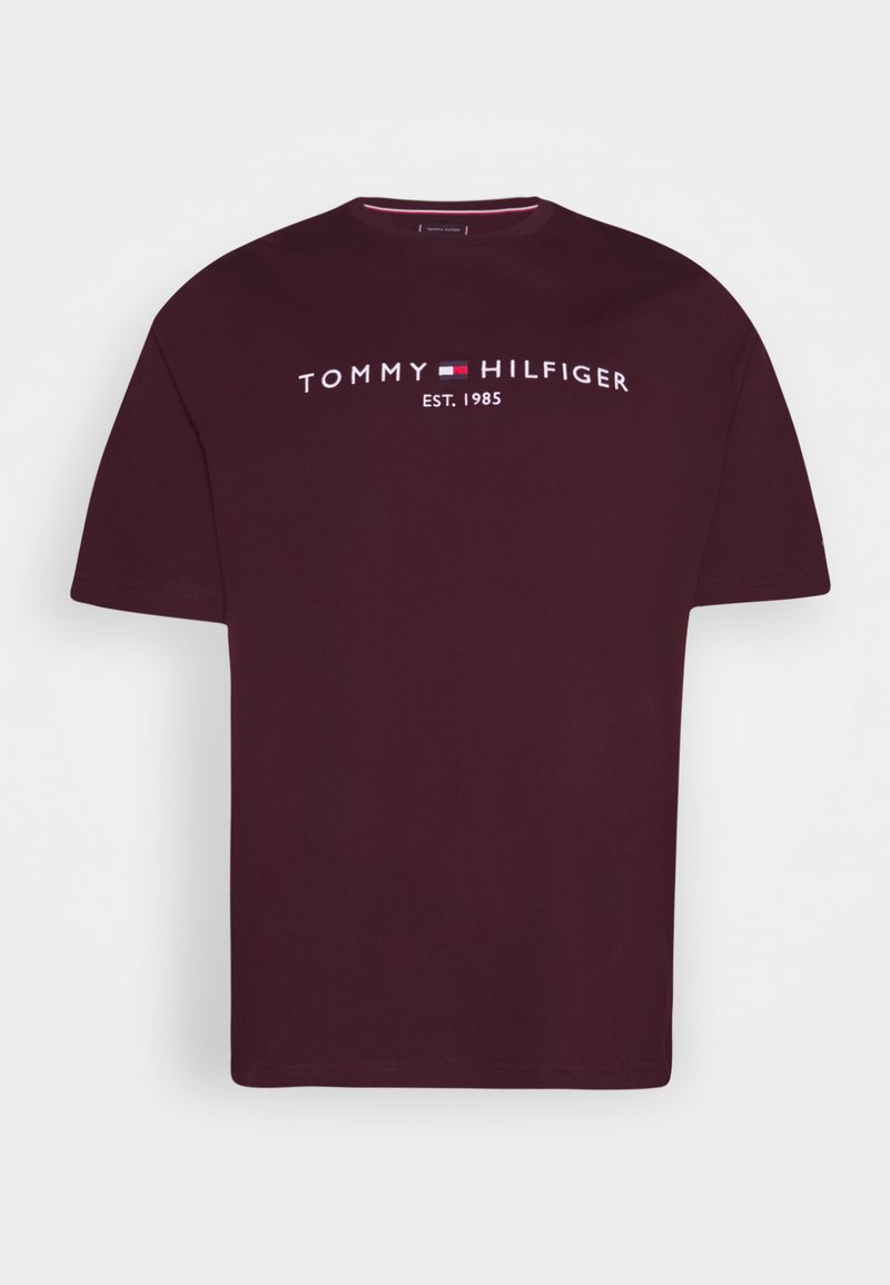 Tommy Hilfiger LOGO TEE - T-shirt estampada - deep burgundy