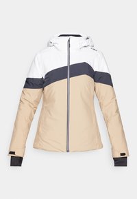WOMAN JACKET ZIP HOOD - Smučarska jakna - sesamo