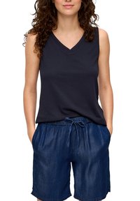 s.Oliver MIT V AUSSCHNITT - Top - navy