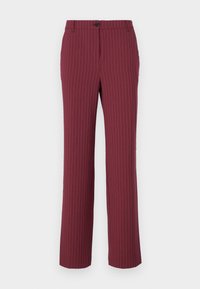 ONLKIYA WIDE PANT - Trousers - burgundy /white