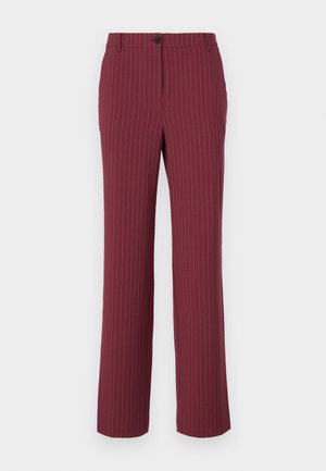 ONLY, ONLKIYA WIDE PANT - Nohavice - burgundy /white