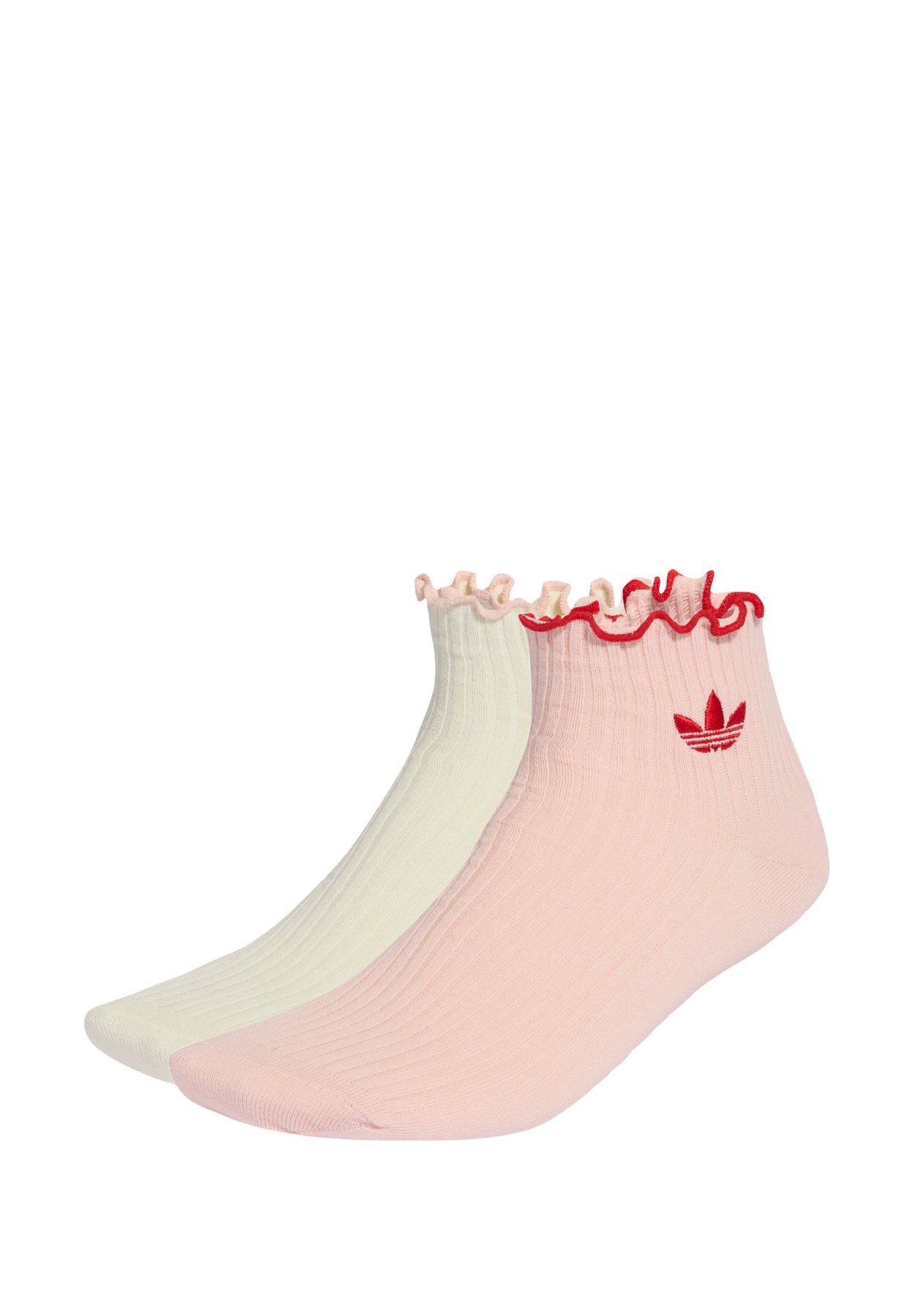 adidas RUFFLE 2 PACK - Calcetines - cream white/sandy pink