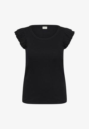 Kaffe Curve, KCCARINA FLOUNCE - Basic póló - black deep
