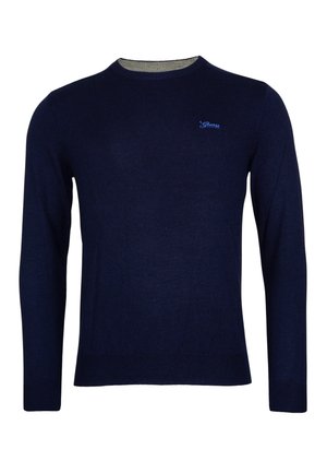 Guess RUNDHALSAUSSCHNITT  - Maglione - blau