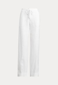 LINEN WIDE LEG PANT - Trousers - white