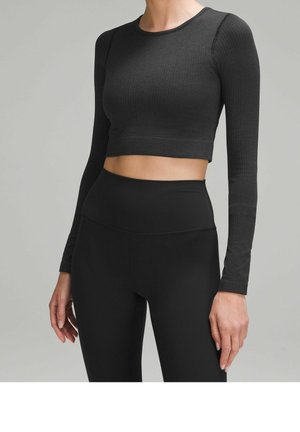 Langærmet T-shirt - black