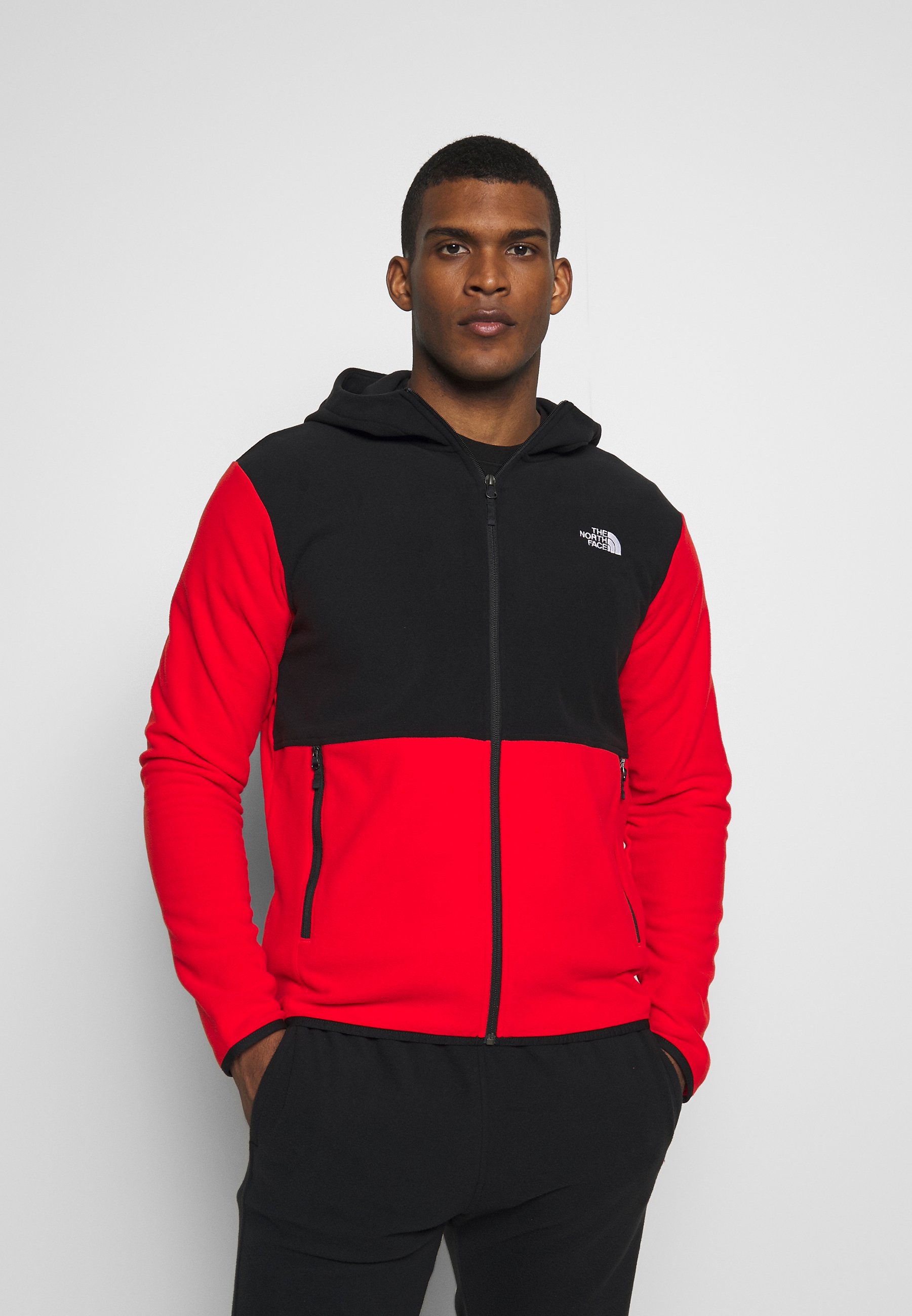 The North Face Mens Glacier Full Zip Hoodie Fleece Jacket Fiery Red Black Red Zalando Co Uk The North Face Mens Glacier Full Zip Hoodie Fleece Jacket Fiery Red Black Red Zalando Co Uk