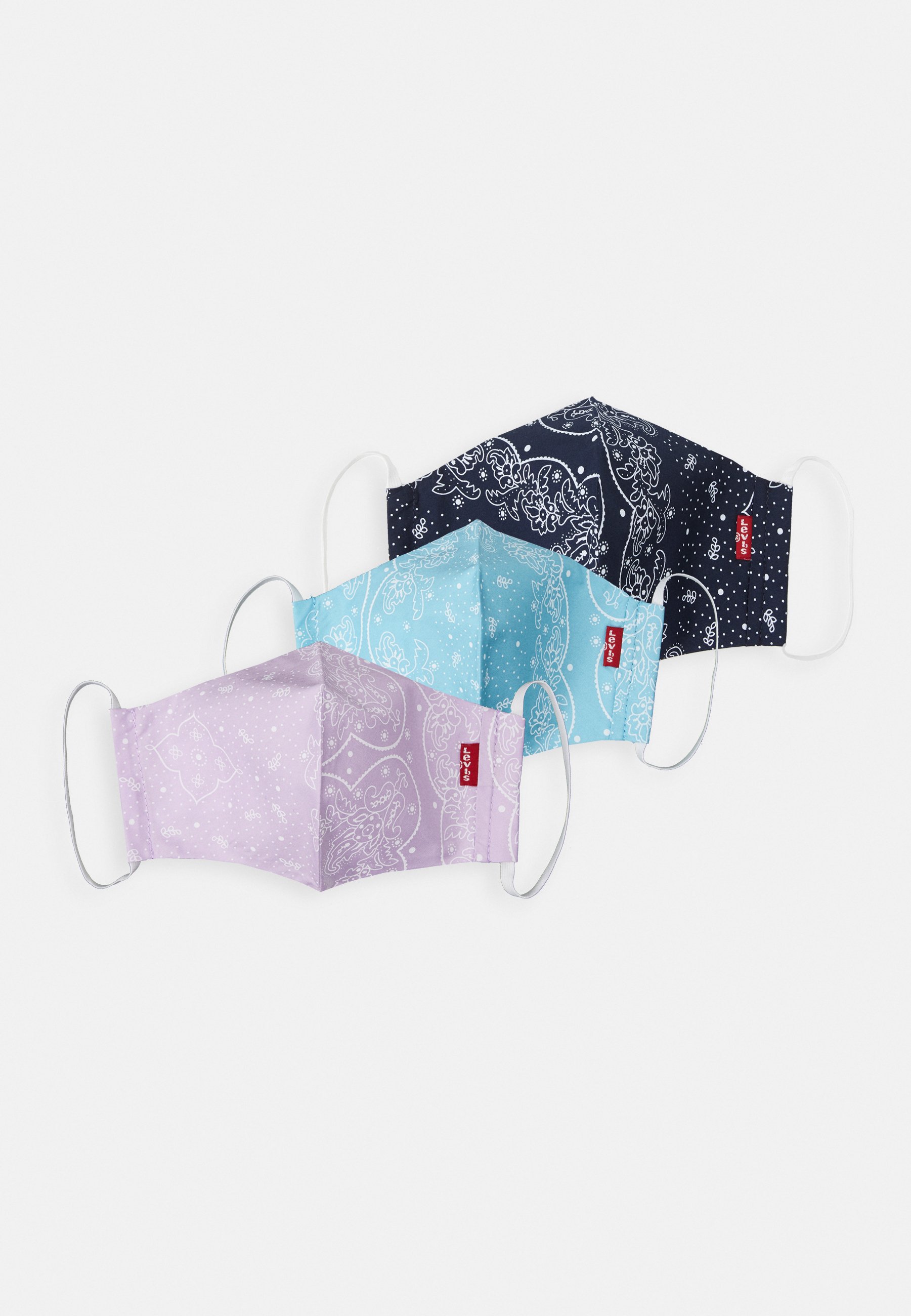 Levi's® REUSABLE BANDANA FACE COVERING UNISEX 3 PACK - Community mask -  blue/purple/light blue/dark blue - Zalando.de