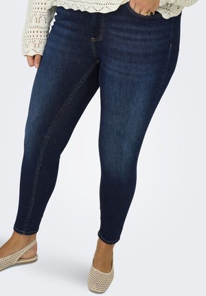 ONLY Carmakoma CARWILLY  - Skinny džíny - dark blue denim