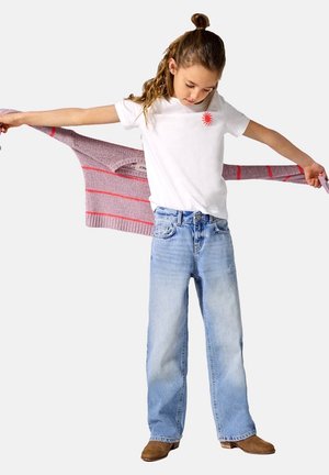 ONLY GIRLS, ONLY GIRLS T-SHIRT HAPPY KURZARMSHIRT - T-Shirt print - beige