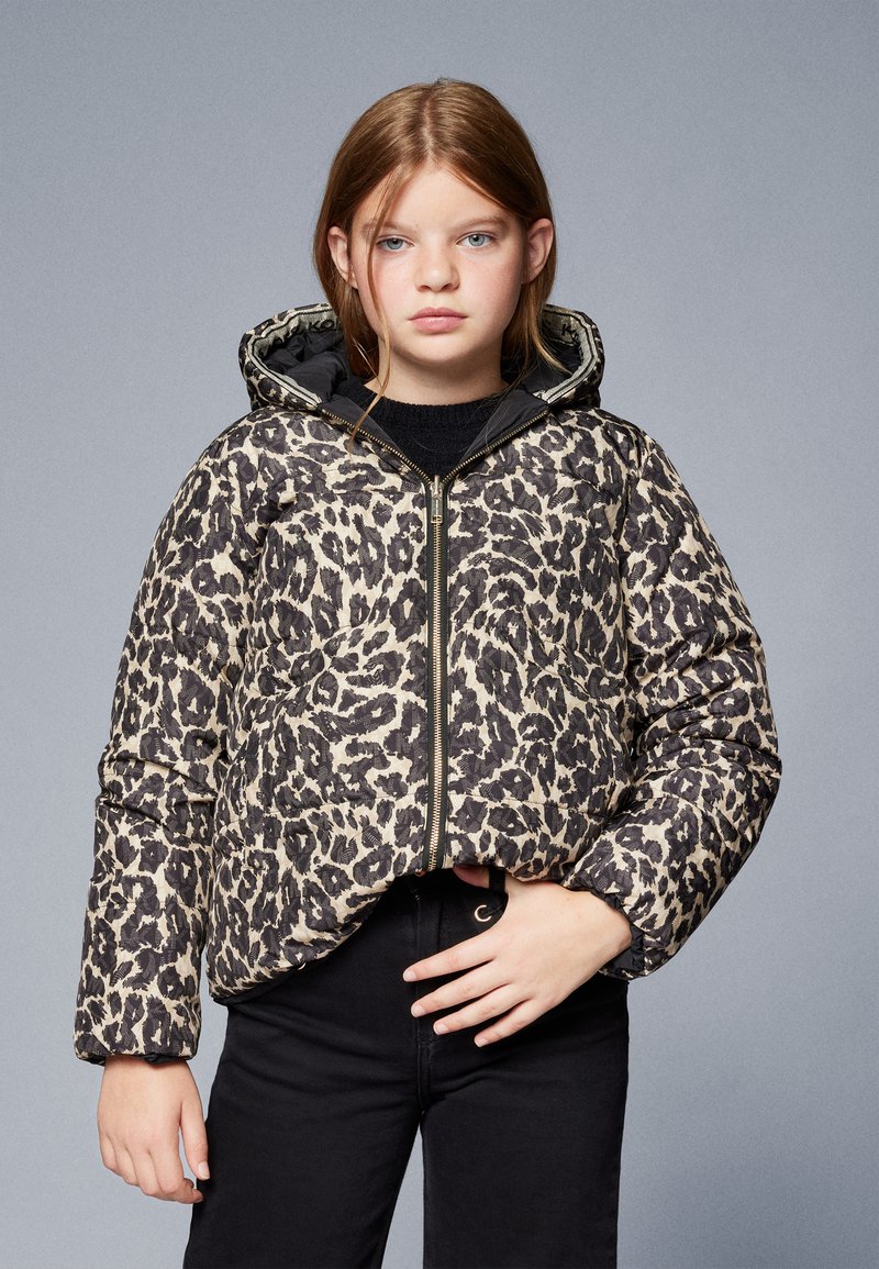 Michael Kors Kids REVERSIBLE PUFFER - Jachetă de iarnă - beige/black