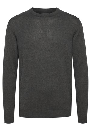 Hallidehalli halli, mis on valmistatud pehmest kudumisest, pikad varrukad ja ribakudumisega mansetid ja äär. Lihtne, sile tekstuur.