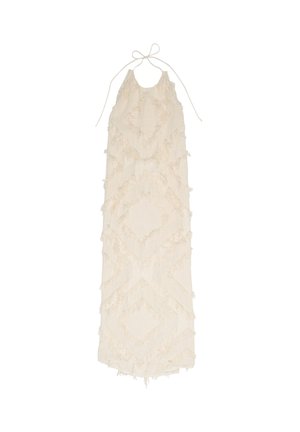 BIMBA Y LOLA, BIMBA Y LOLA VESTIDO ESCOTE HALTER FLECOS MARFIL - Vestido largo - marfil