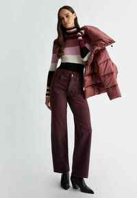 LIU JO STRIPED TURTLENECK - Maglione - pink