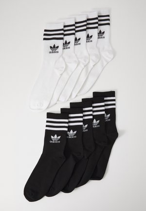 adidas Originals STRIP UNISEX 10 PACK - Čarape - white/black