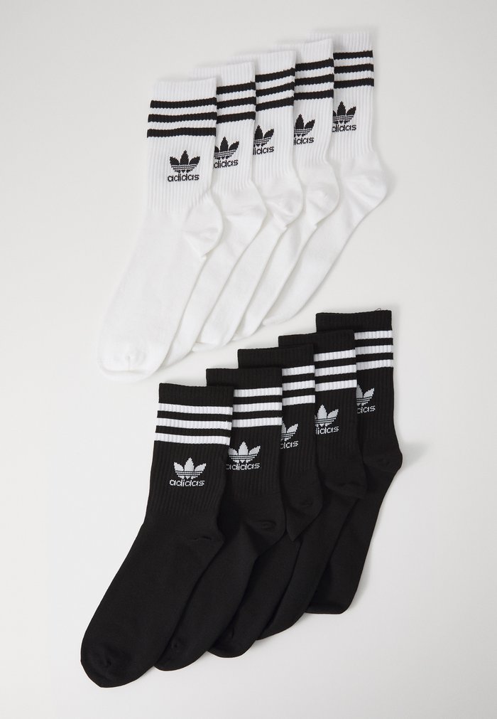 adidas STRIP UNISEX 10 PACK - Socks - white/black