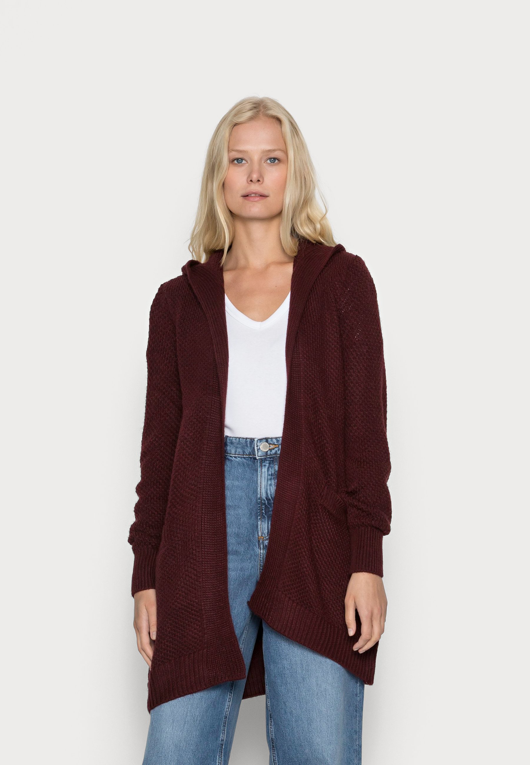 Knitted Cardigan Strickjacke Lang Rot Rote Strickjacke Damen Sale