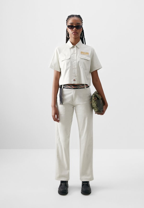 W DICKIES X HD CROP WORK SHIRT - Button-down blouse - silver birch2